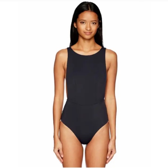 Roxy Other - 🖤Roxy🖤Swimsuit Size XS -NWT! Black open back full coverage onepiece